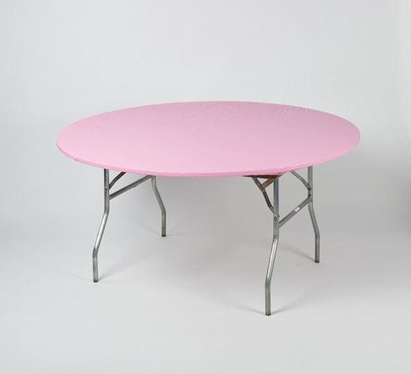 Solid Colored Kwik-Covers Plastic Fitted Round Table Covers