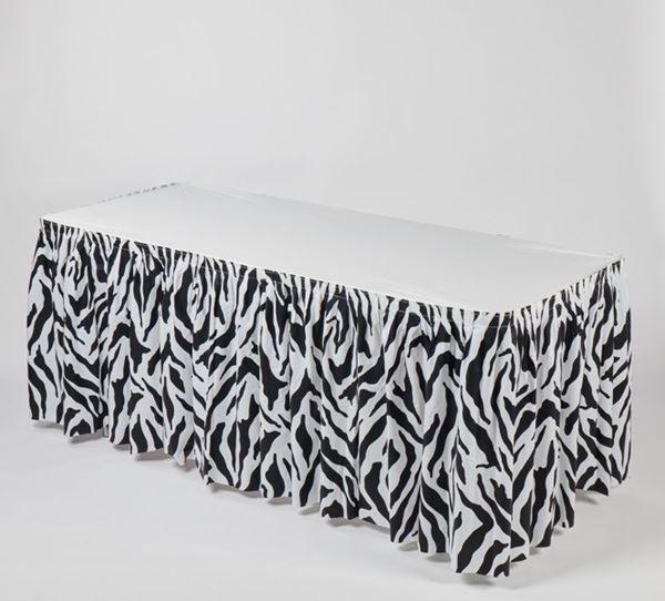 Printed Disposable/Reusable Kwik-Skirt Table Skirt - Pack of 10