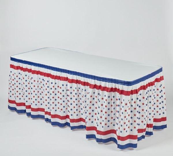 Printed Disposable/Reusable Kwik-Skirt Table Skirt - Pack of 10