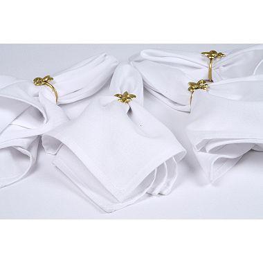 Permalux momie weave 50/50 blend white napkins