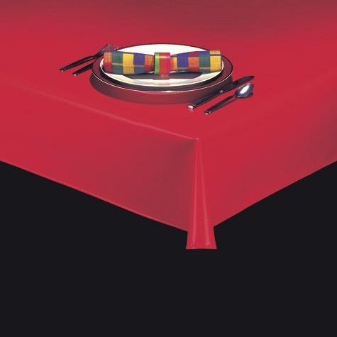 Heavy Duty Solid & Bold Vinyl Tablecloth Roll w/ Flannel Backing, S9808