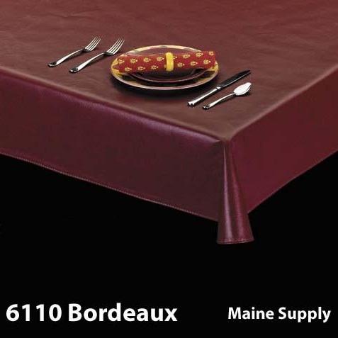 Heavy Duty Solid Color Patina Vinyl Tablecloth Roll w/ Flannel Backing, S6110