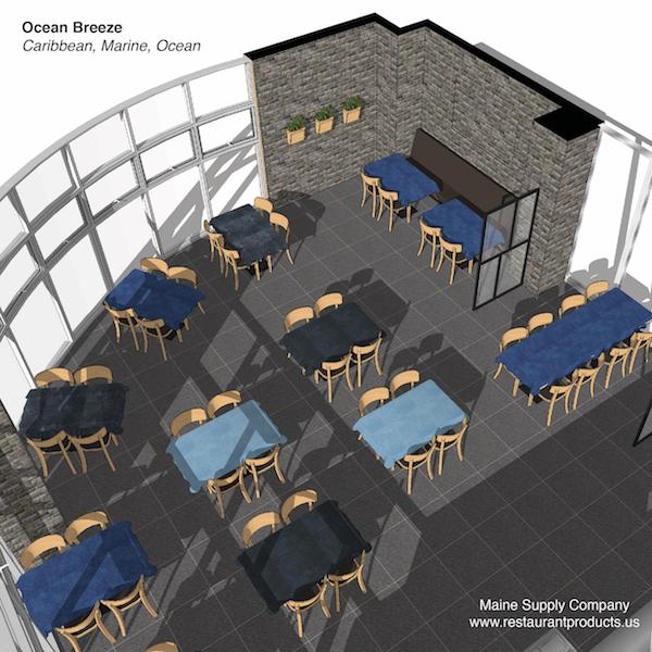 Ocean Breeze Decor using Caribbean, Ocean, Marine, Shadow color s6108 Vinyl Tablecloths
