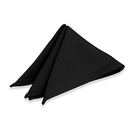 Premier Spun Poly Black Napkins
