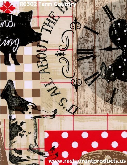 Heavyweight Farm Country Print Vinyl Roll, R0302