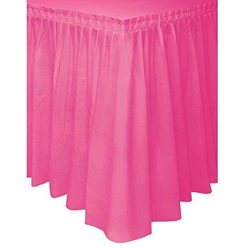 Solid Color Pleated Plastic Table Skirt Pack of 6