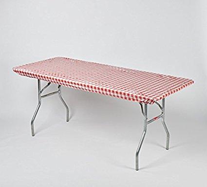 Solid Colored Kwik-Covers Rectangular Plastic Fitted Table Covers