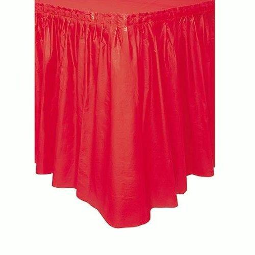 Solid Color Pleated Plastic Table Skirt Pack of 6