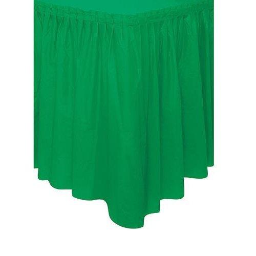 Solid Color Pleated Plastic Table Skirt Pack of 6