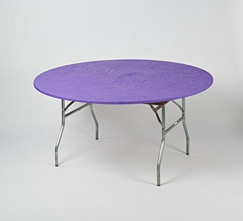 Solid Colored Kwik-Covers Plastic Fitted Round Table Covers