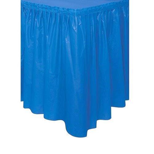 Solid Color Pleated Plastic Table Skirt Pack of 6