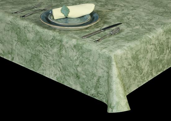 Heavy Duty Venetian Faux Finish Vinyl Tablecloth w/ Flannel Backing, S6114