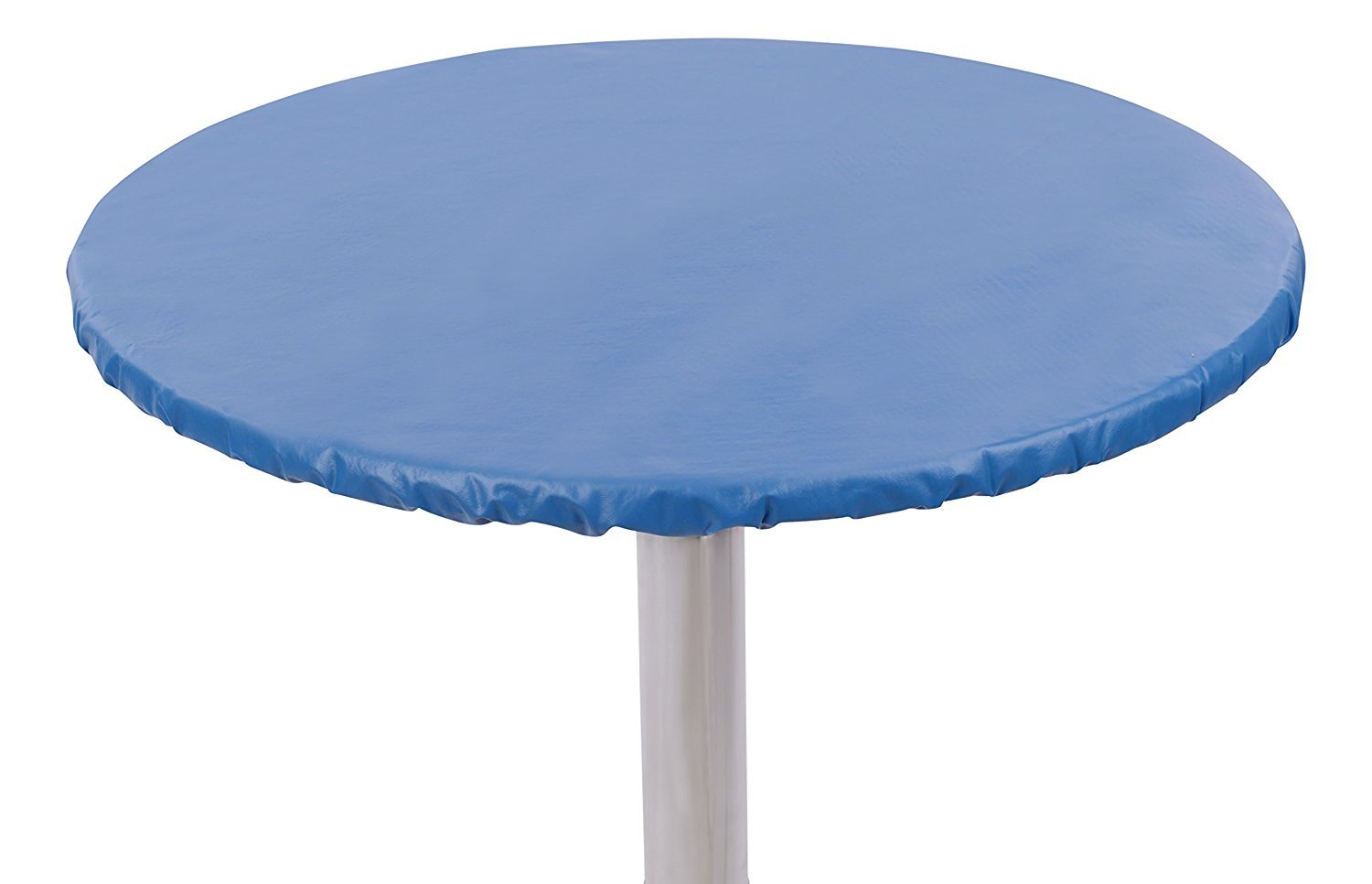 Nova Leather Look Heavy Duty Flannel Backed Fitted/Elasticized Round Vinyl Tablecloth