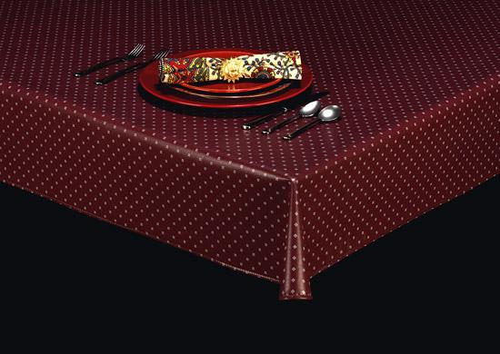 Heavy Duty Starburst Fleur-de-Lis Design Vinyl Tablecloth Rolls w/ Flannel Backing, S9801