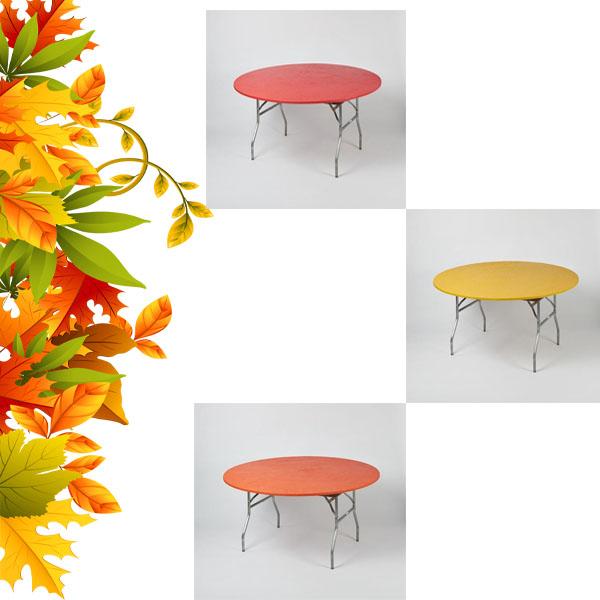 Thanksgiving/Fall Pack Fitted Plastic Table Cover