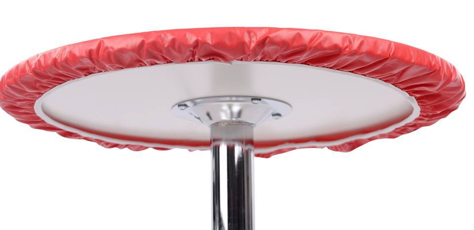 Nova Leather Look Heavy Duty Flannel Backed Fitted/Elasticized Round Vinyl Tablecloth