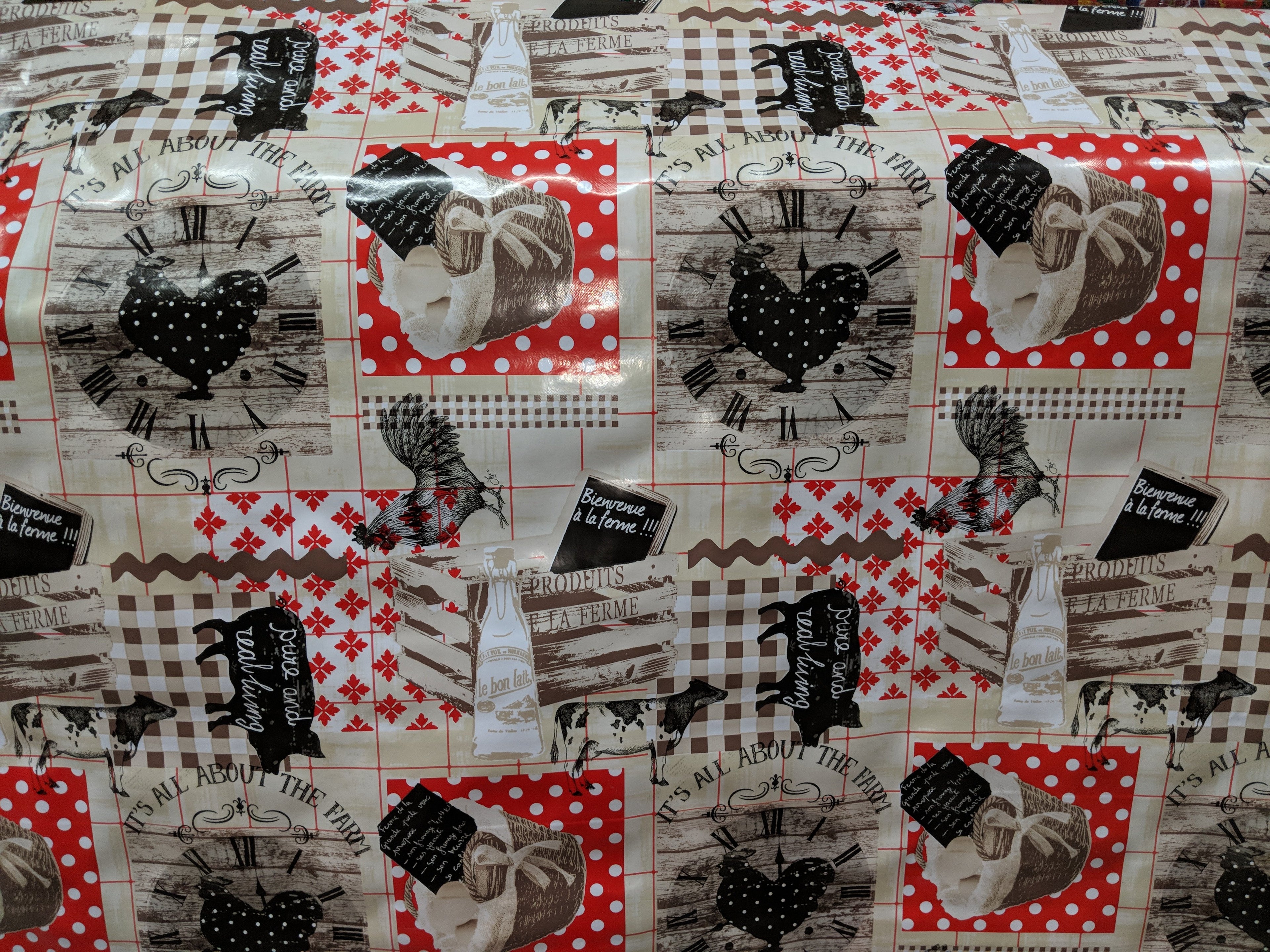 Heavyweight Farm Country Print Vinyl Roll, R0302