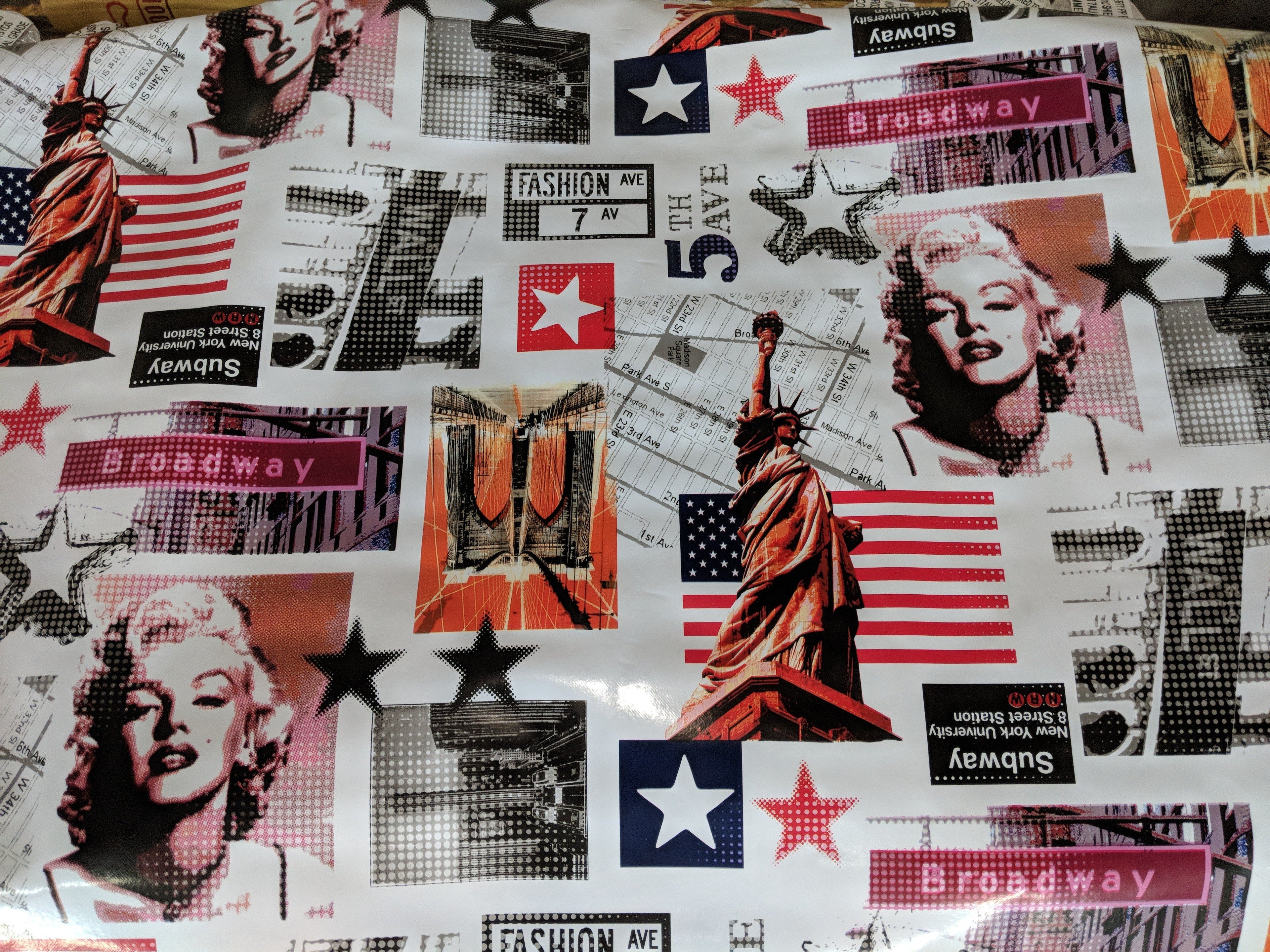 Restaurant Quality Vinyl Tablecloth Roll w/ Liberty Print, R0317