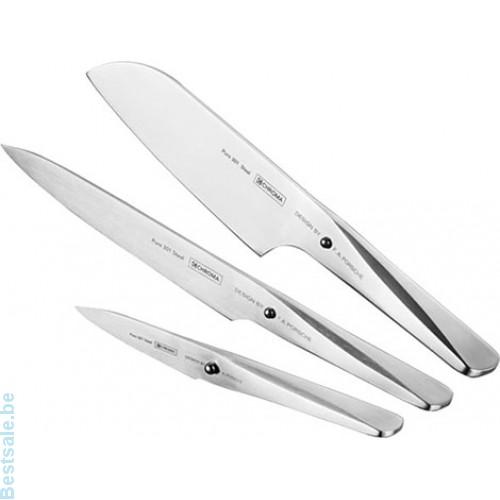 Chrome Type 301 Three Set Kitchen Knife