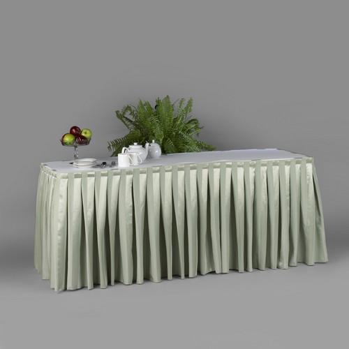 Bengaline Moire Linen Table Skirts Pack Of 2