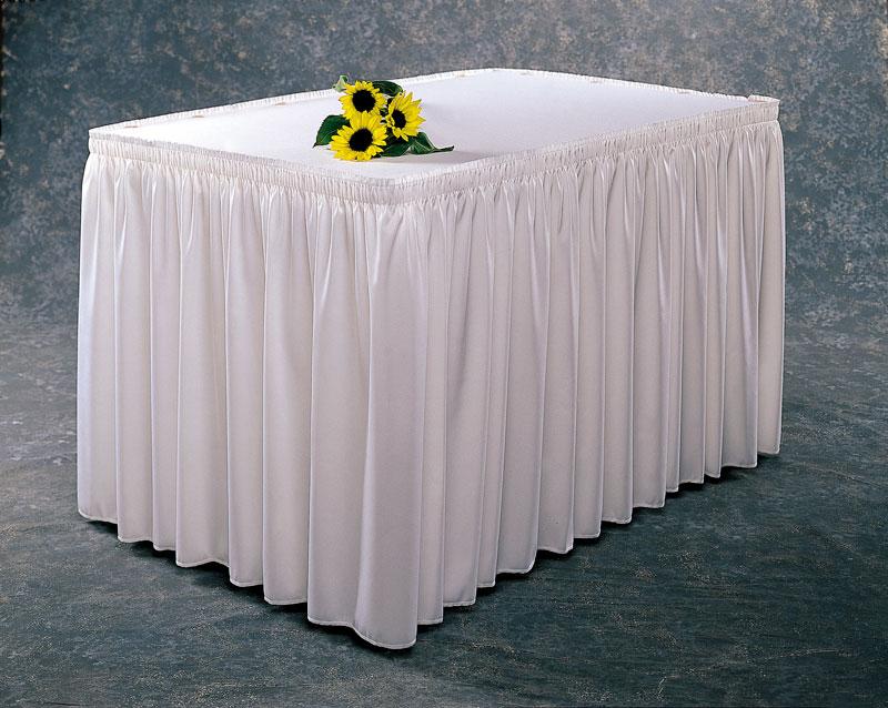 Shirred Table Skirting with Wyndham Fabric