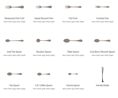 Baguette Stainless Steel Flatware Collection, Corby Hall