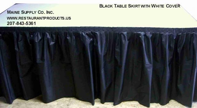 Solid Colored Disposable/Reusable Kwik-Skirt Table Skirt- Pack of 10