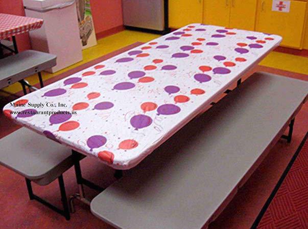 Kwik-Covers Rectangle Celebration Print Plastic Table Covers