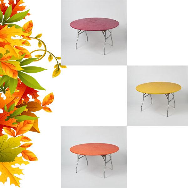 Thanksgiving/Fall Pack Fitted Plastic Table Cover