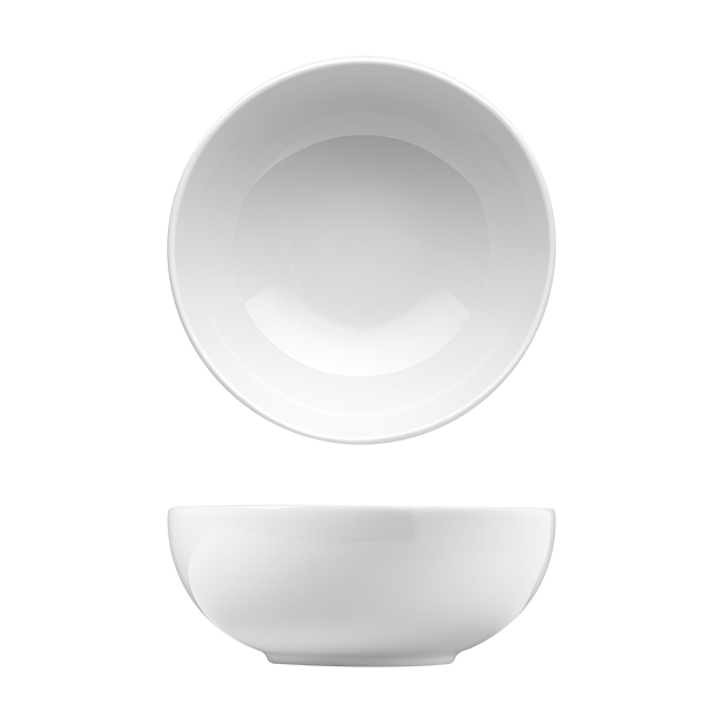 Saturno Bright White Porcelain Bowl 5 1/2" 16oz