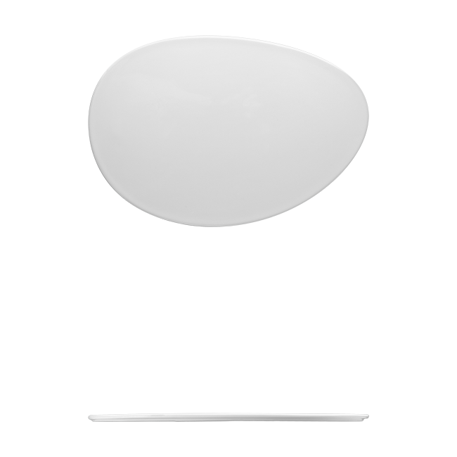Saturno Bright White Porcelain Sushi Plate 10 5/8" x 7 1/4"