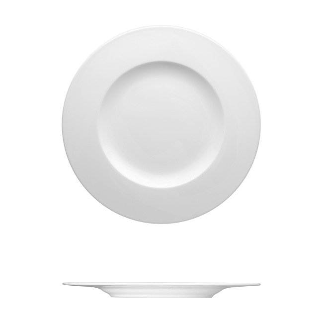 Saturno White Porcelain Dinner Plate 11-3/8"