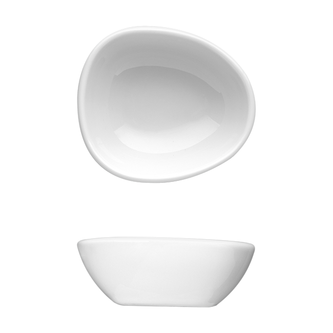 Saturno Bright White Porcelain Small Dip Bowl 2 3/8" x 2 1/8"