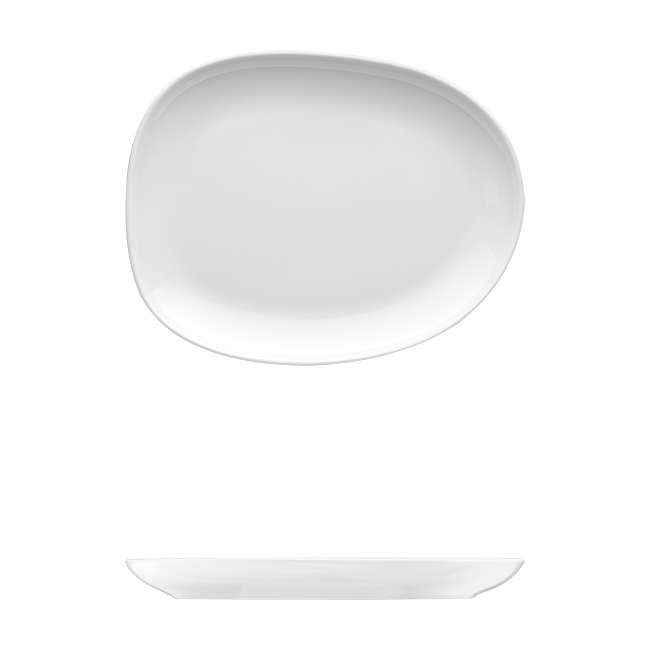 Saturno Bright White Porcelain Large Dip Bowl 6" x 4 1/2" 6oz