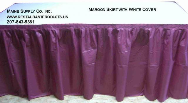 Solid Colored Disposable/Reusable Kwik-Skirt Table Skirt- Pack of 10