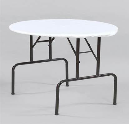 White Vinyl Fitted Table Topper Pad Pack of 12
