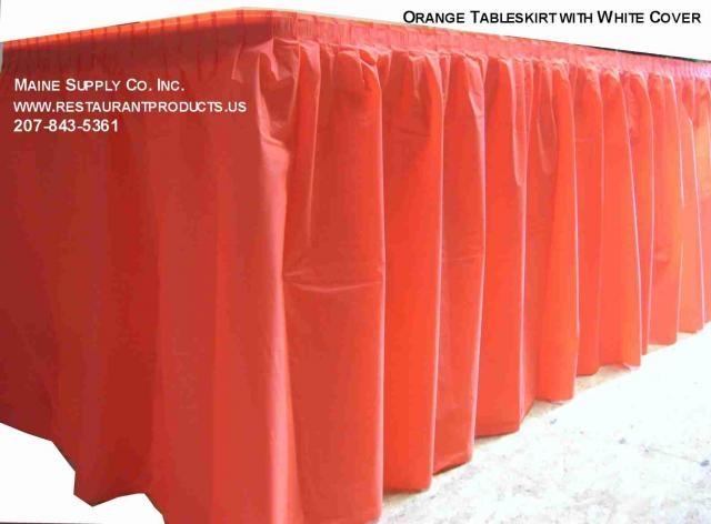 Solid Colored Disposable/Reusable Kwik-Skirt Table Skirt- Pack of 10