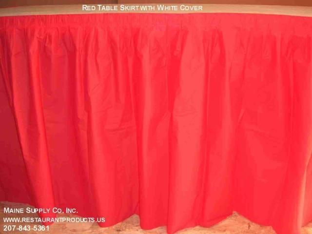 Solid Colored Disposable/Reusable Kwik-Skirt Table Skirt- Pack of 10