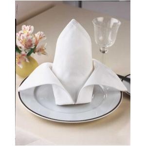 Parnell Satin Band White Linen Tablecloth 1 Dz.