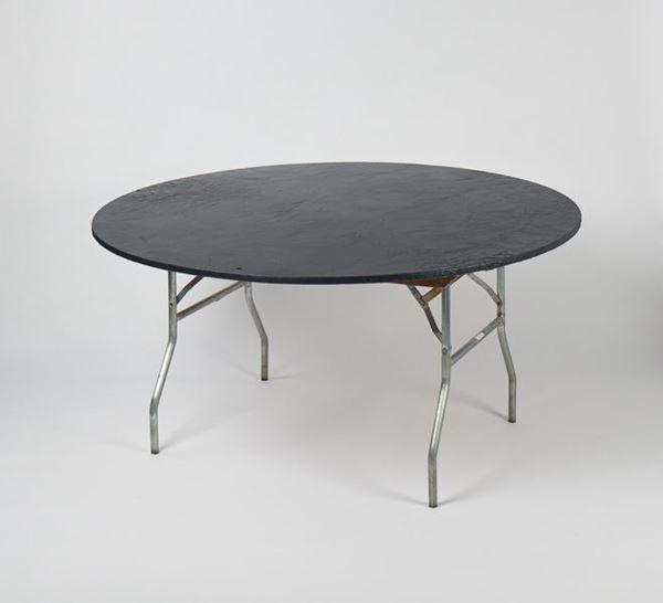 Black Kwik-Covers Banquet &amp; Round Plastic Fitted Table Covers