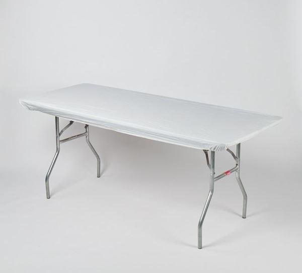 Kwik-Covers Plastic Fitted Rectangular Table Covers