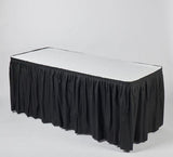 Black Plastic Fitted Table Skirt