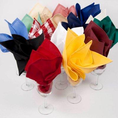 Permalux momie weave 50/50 blend solid color napkins