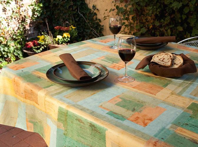 abstract print restauarnt vinyl tablecloth