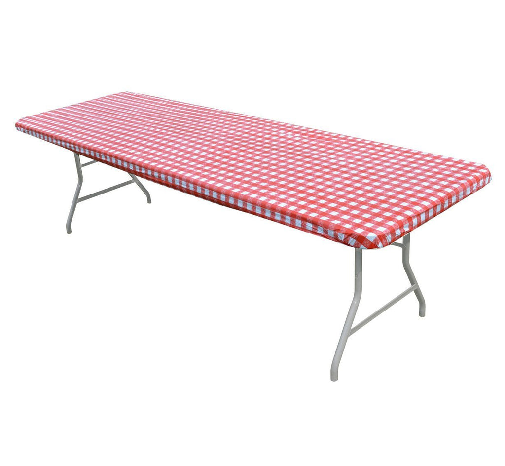 Gingham Check Variety Pack Rectangular Fitted Plastic Table Covers