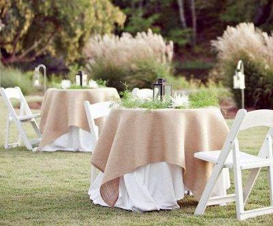 Jute Burlap Rustic Linen Tablecloth 1 Dz.