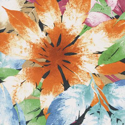 Sample of Premium Vinyl w/ Flannel Backing, Floral Bouquet Series, 5 Colors, S6113