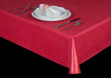 Heavy Duty Hand Woven Theme Vinyl Tablecloth Roll w/ Flannel Backing, S6123