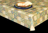 Heavy Duty Primitive Style Vinyl Tablecloth Roll w/ Flannel Backing, S6124