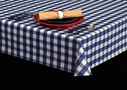 Heavyweight Classic Check Vinyl Tablecloth Roll w/ Flannel Back, S7103